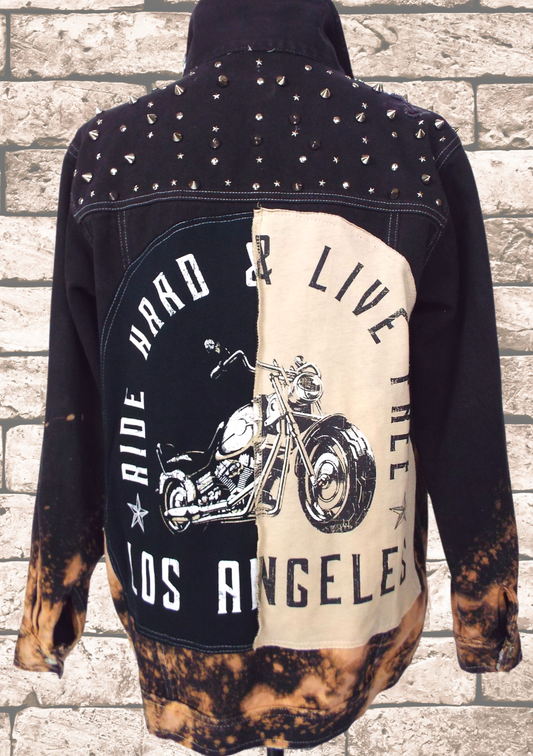 Freedom Rider Distressed Denim Jacket