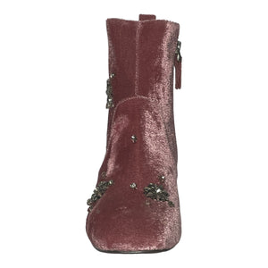 Who What Wear Rhinestone Pink Faux Suede Boot