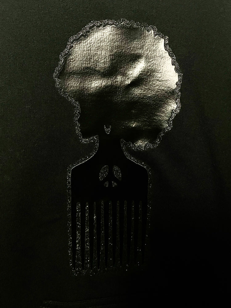 Black Afro Pick Hoodie