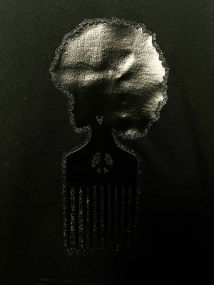 Black Afro Pick Hoodie