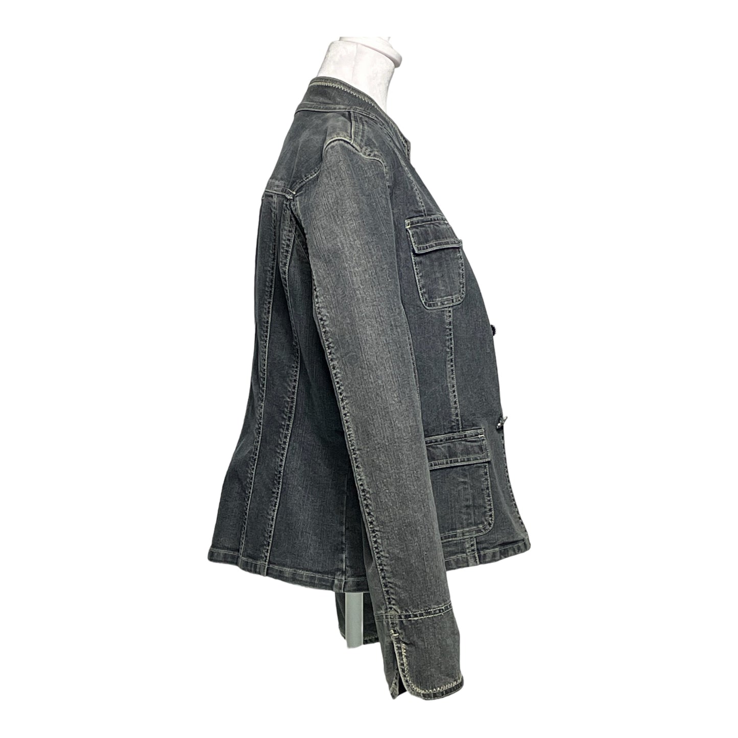 Tahari Faded Denim Jacket