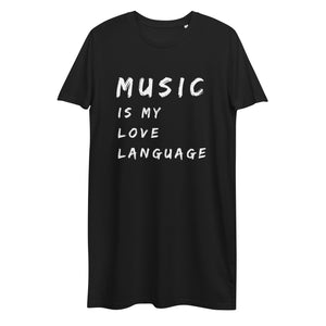 Music is My Love Language T-Shirt Dress