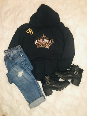 Sequin Crown Hoodie - J. Elaine Boutique