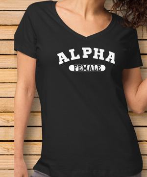 
            
                Load image into Gallery viewer, Alpha Female Fitted V-Neck Tee
            
        