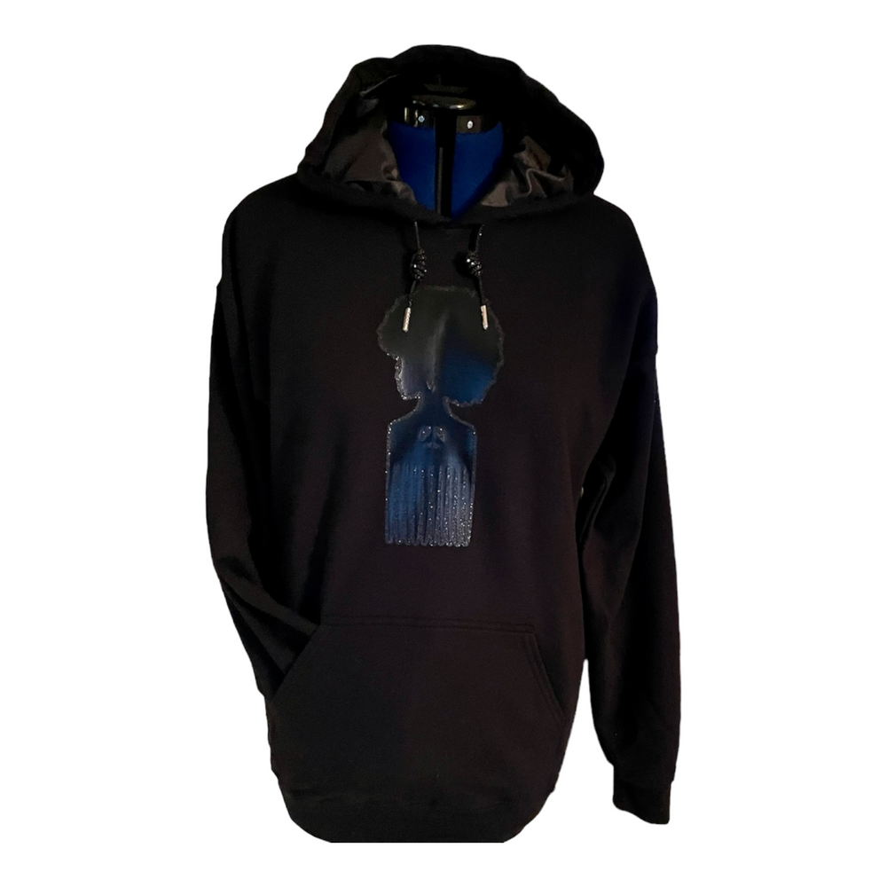 Black Afro Pick Hoodie
