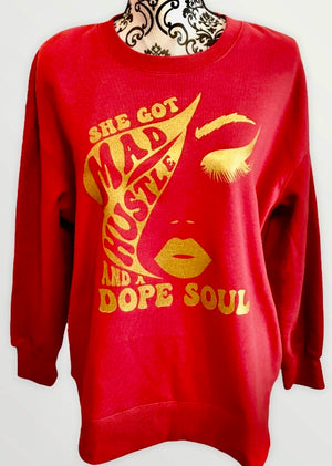
            
                Load image into Gallery viewer, Mad Hustle and Dope Soul Sweatshirt - J. Elaine Boutique
            
        