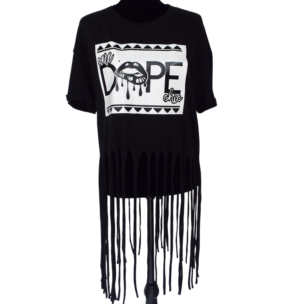 One Dope Chic Fringe Tee (Block Style)