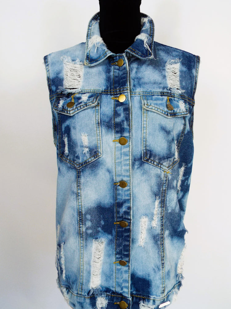 Wake Pray Slay Denim Vest