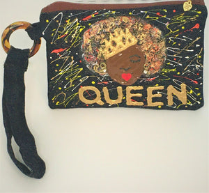 Celestial Queen Denim Wristlet - J. Elaine Boutique