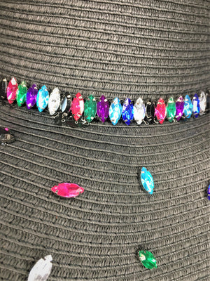 Bejeweled Straw Hat - J. Elaine Boutique