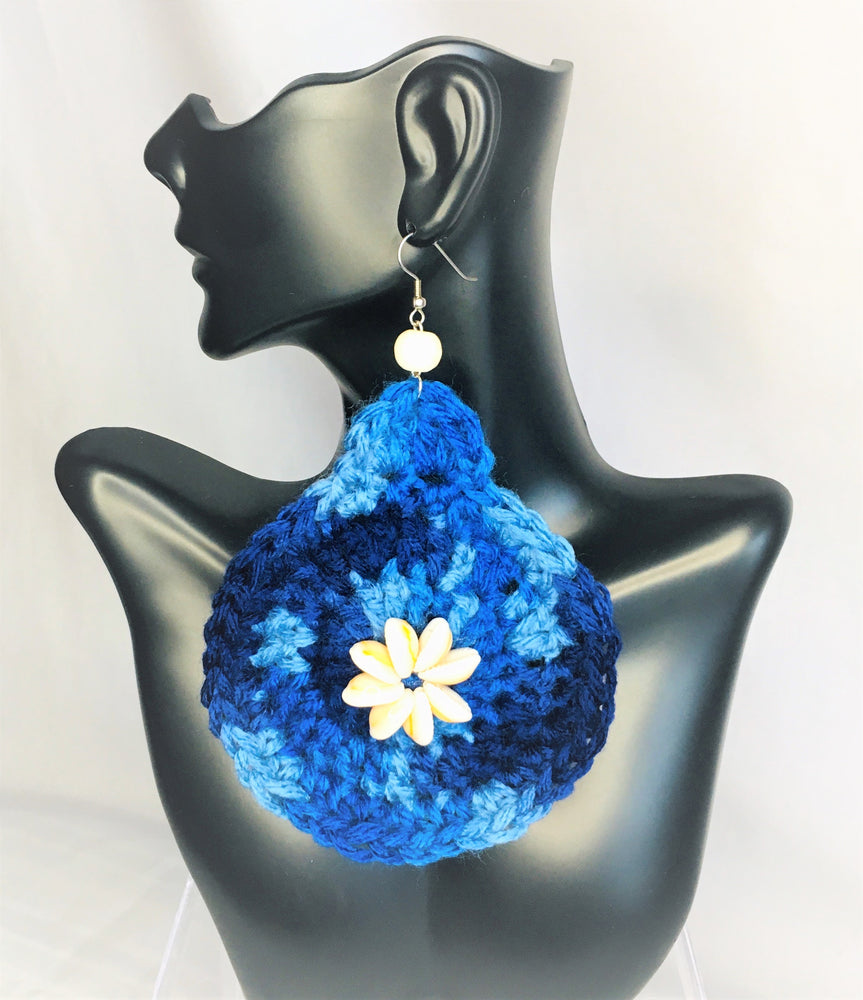 Mixed Blues Crochet Earrings - J. Elaine Boutique