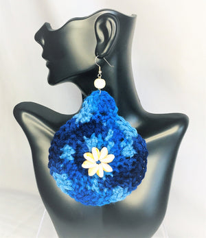 Mixed Blues Crochet Earrings - J. Elaine Boutique